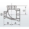 25A×20A×25A 三方径違いチーズ 可鍛鋳鉄製管継手(白) 日本継手(旧:JFE継手) 82056655