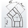 20A 45°エルボ 可鍛鋳鉄製管継手 (黒) 日本継手(旧:JFE継手) 82055971