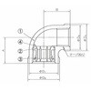 20A×15A アダプターエルボ 青銅製管端防食管継手 日本継手(旧:JFE継手) 82056190