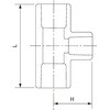 40A ポリブデン H種継手 熱融着式 H種チーズ 日本継手(旧:JFE継手) 82268089