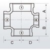 65A×65A×50A×50A 径違いクロス 可鍛鋳鉄製管継手(白) 日本継手(旧:JFE継手) 82270977