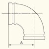 100A 90°エルボ ハウジング形管継手(ベストジョイント) グルーブ形 No.7110 めっき品 日本継手(旧:JFE継手) 82265289
