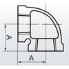 150A エルボ 可鍛鋳鉄製管継手 (黒) 日本継手(旧:JFE継手) 82267188