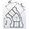 150A 45°エルボ 可鍛鋳鉄製管継手 (黒) 日本継手(旧:JFE継手) 82266050