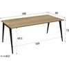 ET-1890-KDBBK ETミーティングテーブル 1800×900 ライトブラウン/ブラック Y2K 82338195