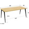 ET-1890-NABK ETミーティングテーブル 1800×900 ナチュラル/ブラック Y2K 82338220