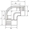 32A×25A PLSアイボリー継手 径違いエルボ 外面ポリエチレン樹脂被覆品 日本継手(旧:JFE継手) 82355668