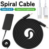 TR-CVU002-C スパイラル充電ケーブル 磁石 まとまる 収納式 磁石内臓 1m トライメイト 82361356