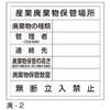 廃棄物保管場所標識 東洋防災