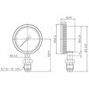 HPG15LAVMI03280 高純度ガス用圧力計 Φ50 EPグレード 立形 VCRオス(9/16-18UNF) PressVac(プレスバック) 82384447