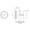 HPG15BAVMI03180 高純度ガス用圧力計 Φ50 EPグレード 背面形 VCRオス(9/16-18UNF) PressVac(プレスバック) 82384578