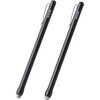 PWTPSLIMBSSBK/2 タッチペン 2本入り スマホ/タブレット対応 スタイラスペン 導電繊維ペン先 極細・軽量 スリム クリップ付 エレコム 82510946
