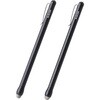 PWTPSLIMBSSBK/2 タッチペン 2本入り スマホ/タブレット対応 スタイラスペン 導電繊維ペン先 極細・軽量 スリム クリップ付 エレコム 82510946