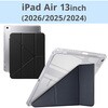 TB-A26XWVORBK iPad Air 13インチ (M4/M3/M2) ケース マグネット式フラップ Apple Pencil収納 軽量 薄型 背面クリア エレコム 82510998