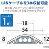 LD-GA1407MA 配線カバー 床用 モール (長さ1m × 幅54mm) R形状 配線隠し ケーブルカバー 設置用テープ付き エレコム 82511156