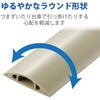 LD-GA1407MA 配線カバー 床用 モール (長さ1m × 幅54mm) R形状 配線隠し ケーブルカバー 設置用テープ付き エレコム 82511156