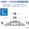 LD-GA1407MA 配線カバー 床用 モール (長さ1m × 幅54mm) R形状 配線隠し ケーブルカバー 設置用テープ付き エレコム 82511156