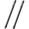 PWTPSLIMBSBK/2 タッチペン 2本入り スマホ/タブレット対応 スタイラスペン シリコンペン先 極細・軽量 スリム クリップ付 エレコム 82511366