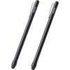 PWTPSLIMBSBK/2 タッチペン 2本入り スマホ/タブレット対応 スタイラスペン シリコンペン先 極細・軽量 スリム クリップ付 エレコム 82511366