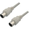 4CN-SS1-EP 4K8K対応4C用S/S型アンテナケーブル1m(グレー)(ストレートプラグ)ブリスタータイプ マックステル 82511856