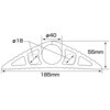 CP1-40X4MBK ケーブルプロテクター 40mmケーブル用 大研化成工業 82528726