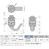 100-9504 ステンレス鋼製ハイジェニックコンプレッションラッチ100-95型 LAMP(スガツネ工業) 82609515