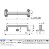FT-150 ステンレス鋼製フィニッシュハンドルFT型 LAMP(スガツネ工業) 82612017