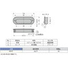 HH-D ステンレス鋼製 埋込取手HH-D LAMP(スガツネ工業) 82612236