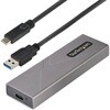 USB-C - M.2 NVMe & M.2 SATA SSD 外付けケース/USB-C & Aケーブル付属/PCIe & SATA NGFF SSDケース StarTech.com