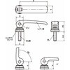 LWBM-101-M8-25-AST 鍋屋バイテック会社 カムレバー 固定タイプ(おねじ・スティール製) NBK(鍋屋バイテック会社) 82720079