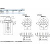 LZYS-40-KVB-B-R-47 鍋屋バイテック会社 ラッチレバー 角度つきレバータイプ・下方向締めつけ・背面取りつけ (ステンレス製) NBK(鍋屋バイテック会社) 82703200