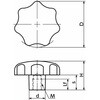 KSFS-32-M6-PF 鍋屋バイテック会社 ステンレスハンドノブ NBK(鍋屋バイテック会社) 82723518