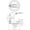 HSR-160-C14-AMC 鍋屋バイテック会社 アルミ2スポークハンドル NBK(鍋屋バイテック会社) 82718661