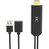 USB-Aメス ⇔ HDMI+USB-A(給電用)ケーブル [映像 /3m] ブラック KD-224 カシムラ