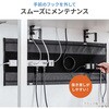 200-CT014BK ケーブル配線トレー ナイロンメッシュ製 デスククランプ式 サンワダイレクト 82733370