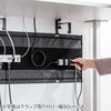 200-CT013BK ケーブル配線トレー ナイロンメッシュ製 デスククランプ式 サンワダイレクト 82733187