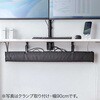 200-CT014BK ケーブル配線トレー ナイロンメッシュ製 デスククランプ式 サンワダイレクト 82733370