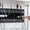 200-CT014BK ケーブル配線トレー ナイロンメッシュ製 デスククランプ式 サンワダイレクト 82733370