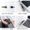500-USB103 変換ケーブル USB2.0-USB TypeC サンワダイレクト 82733589