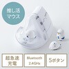 400-MAWB217W ブルーLEDマウス Bluetooth/ワイヤレス 超急速充電 サンワダイレクト 82734000