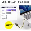 AD-USB38CCFL 変換アダプタ USB TypeC-USB TypeC 40Gbps/PD240W サンワサプライ 82734167