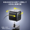 TAP-B115UC-2BK 電源タップ PD65W充電機能付き クランプ固定式 サンワサプライ 82734219
