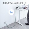 TAP-B115UC-2BK 電源タップ PD65W充電機能付き クランプ固定式 サンワサプライ 82734219