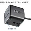 TAP-B115UC-2BK 電源タップ PD65W充電機能付き クランプ固定式 サンワサプライ 82734219