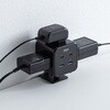 TAP-B115UC-2BK 電源タップ PD65W充電機能付き クランプ固定式 サンワサプライ 82734219