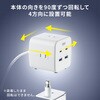 TAP-B115UC-2W 電源タップ PD65W充電機能付き クランプ固定式 サンワサプライ 82734490
