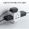 TAP-B115UC-2W 電源タップ PD65W充電機能付き クランプ固定式 サンワサプライ 82734490