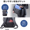 BAG-BP20WP キャリングバッグ リュックタイプ マチ拡張薄型 サンワサプライ 82734700
