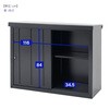 DSSB-0129K(BK) スチール収納庫 物置 幅122 奥行49 高さ93 YAMAZEN(山善) 82815306