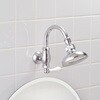 GA-DW009 回転シャワー水栓 壁付 取付ねじ PJ1/2 シャワーホースレス レバーハンドル ヘッド一体型 首振り 角度調節機能付   銭湯 温泉 大きいヘッド GAONA(ガオナ) 82826330